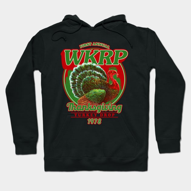 WKRP TURKEY DROP 1978 Hoodie by jandamuda99